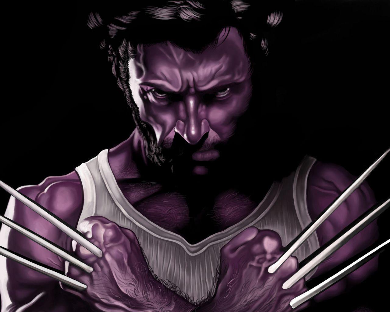 Download 1280x1024 wallpaper wolverine, hugh jackman, artwork