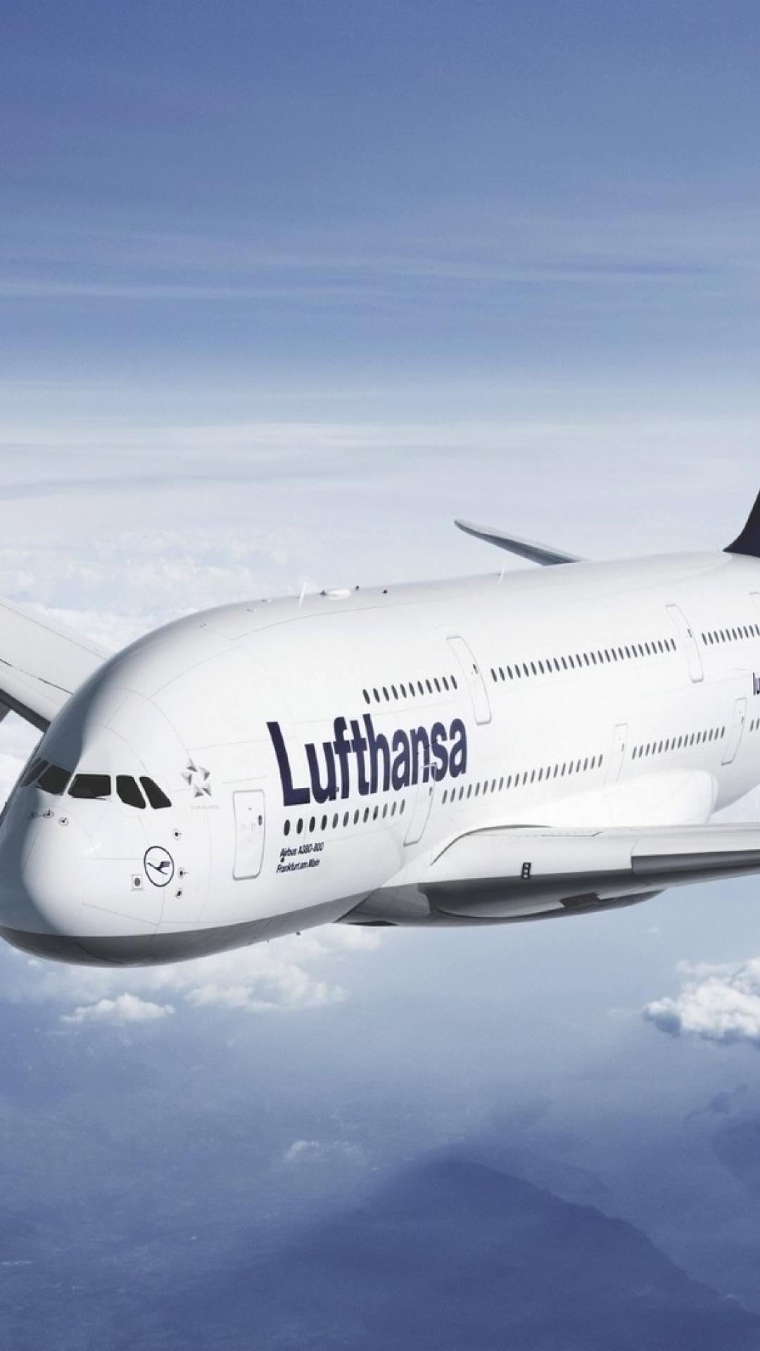 Clouds aircraft air skyscapes lufthansa wallpaper