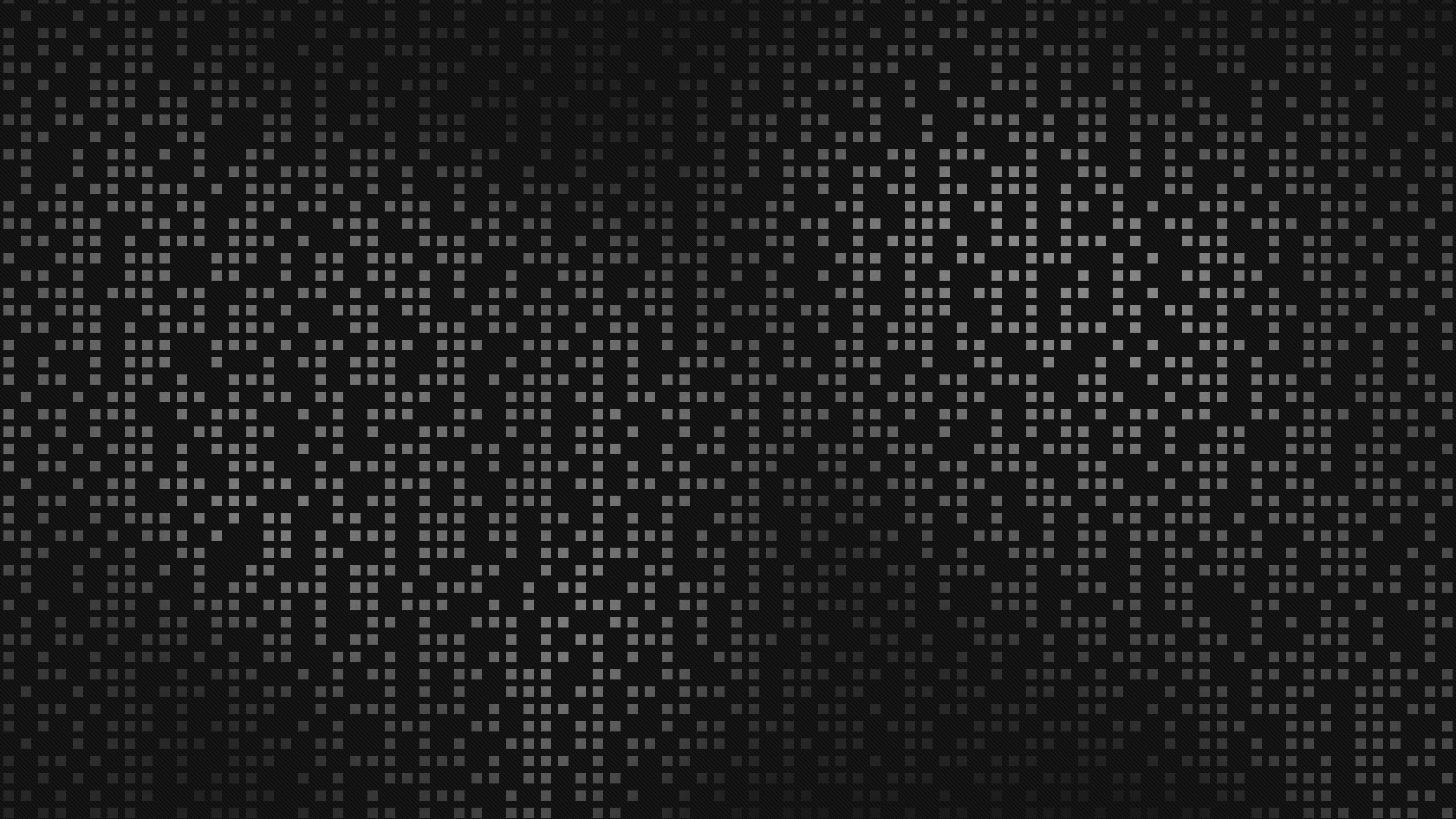 HD White Pixel On Black BAckground Wallpaper