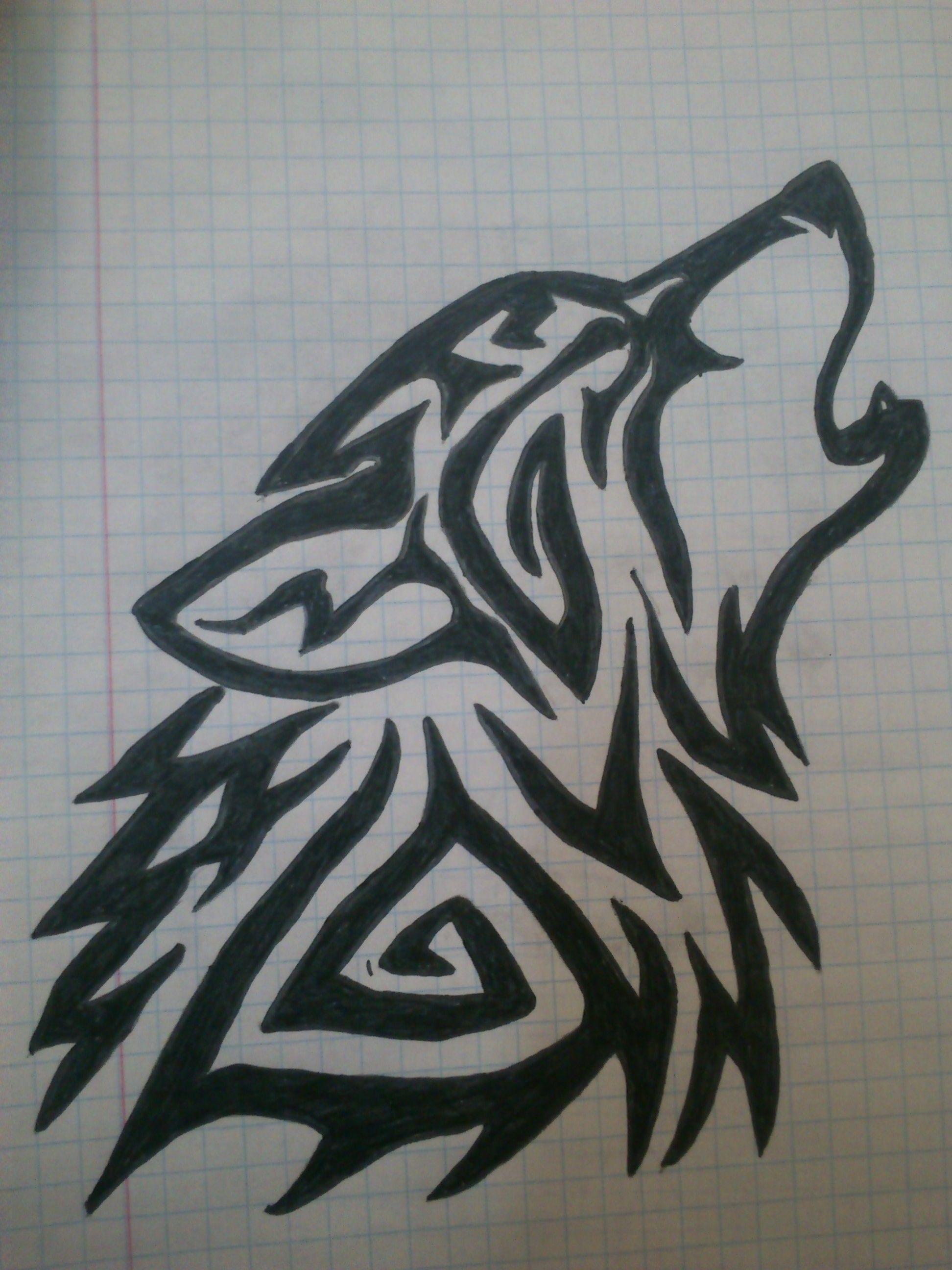 wolf tattoo drawing