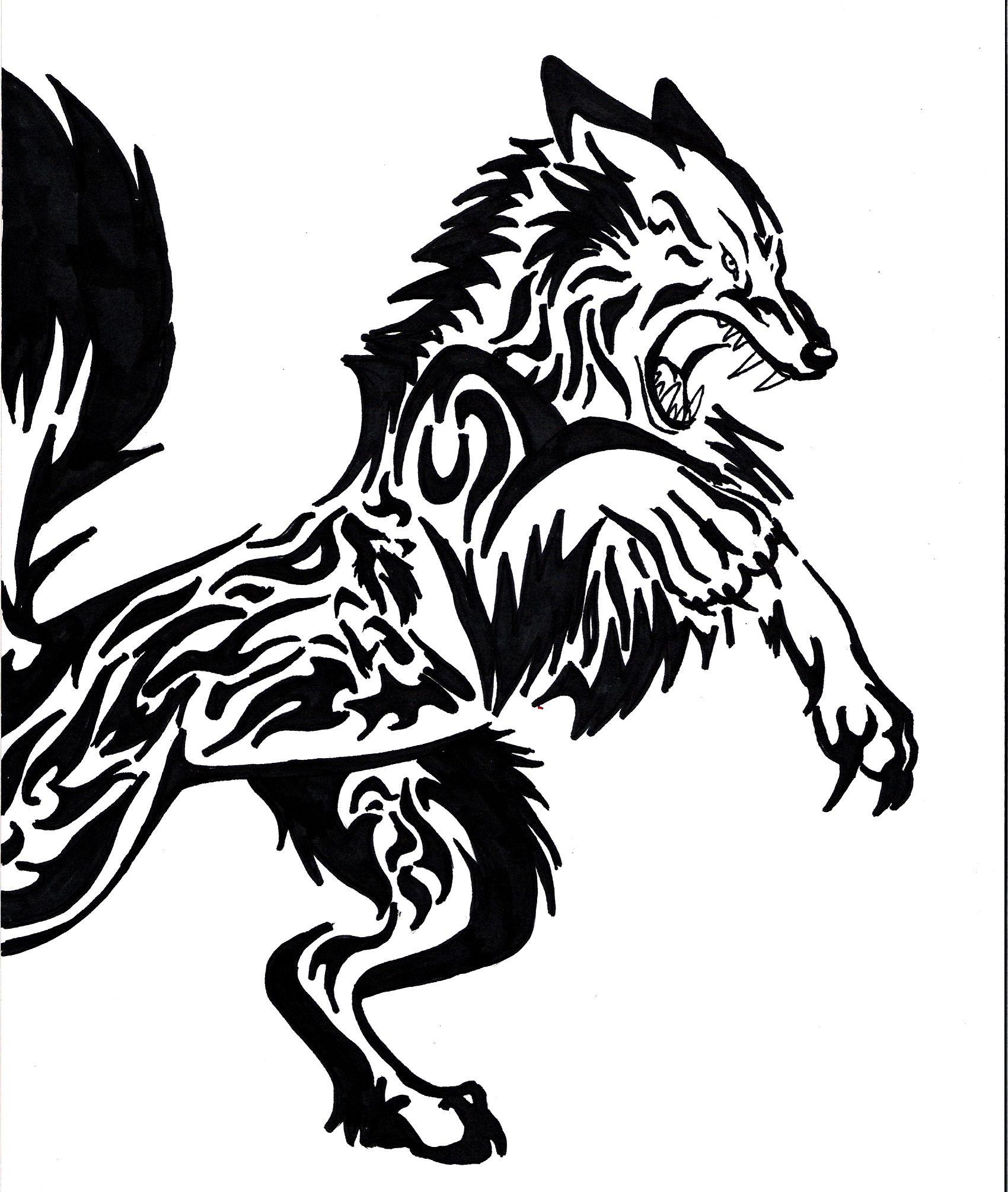 image Of Tribal Wolf Tattoos Wallpaper