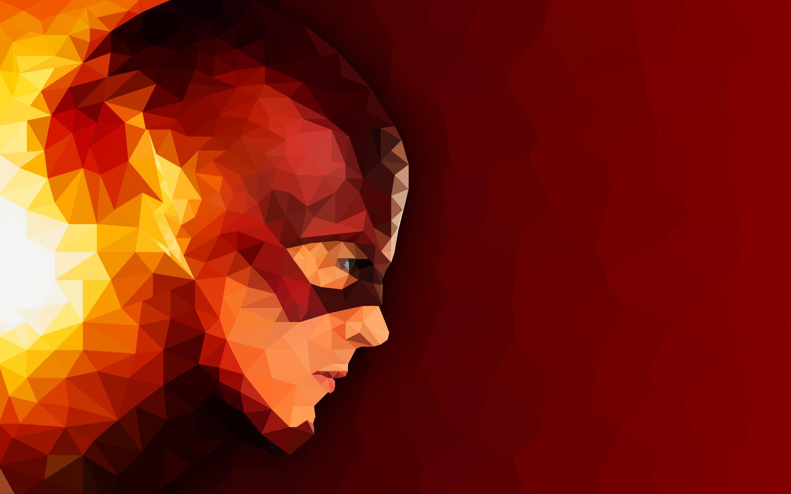 The Flash Low poly Artwork Wallpaper