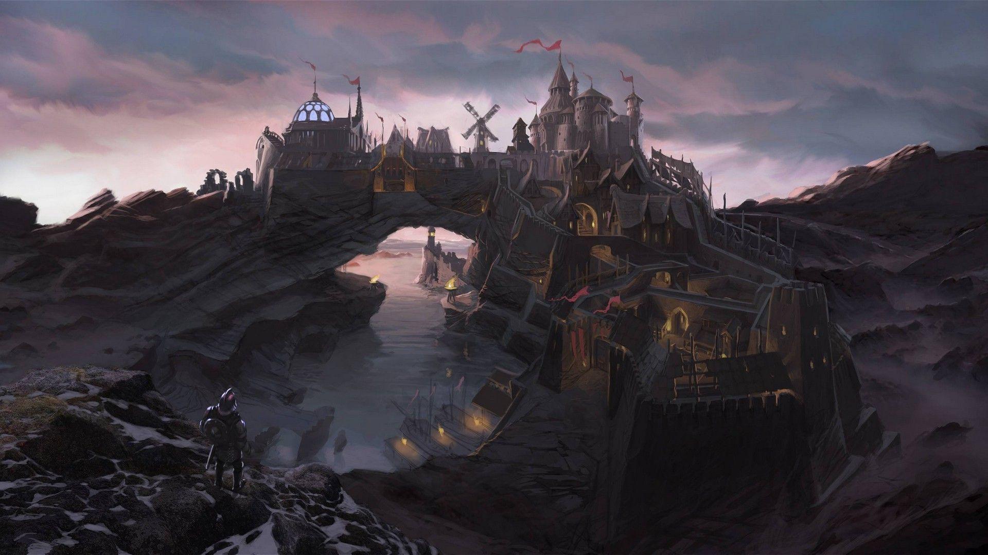 The Elder Scrolls V: Skyrim, City, Fantasy Art, Video Games