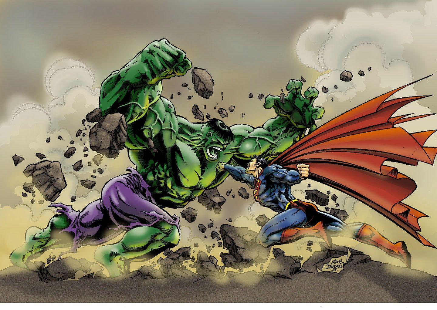 Marvel Comics VS. DC Comics image Superman Vs Hulk HD wallpaper