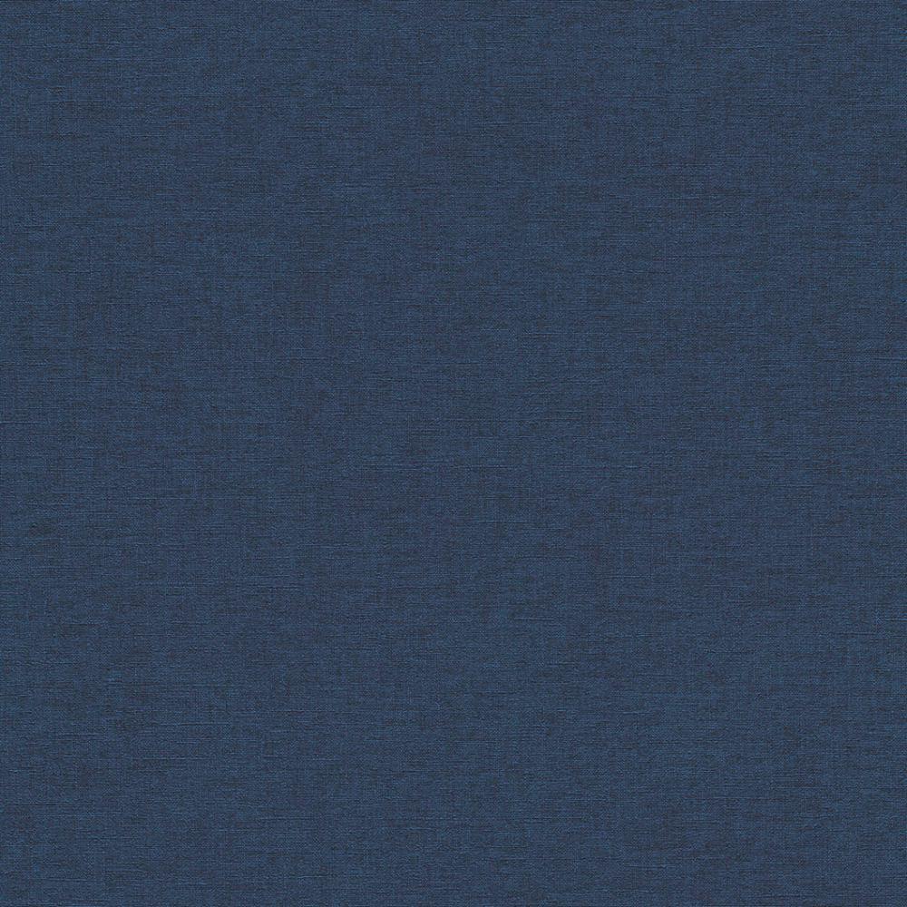 Wallpaper textured plain dark blue Rasch Florentine 449860
