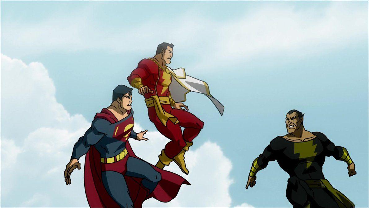 Black Adam VS Captain Marvel And Superman By Tsotne Senpai