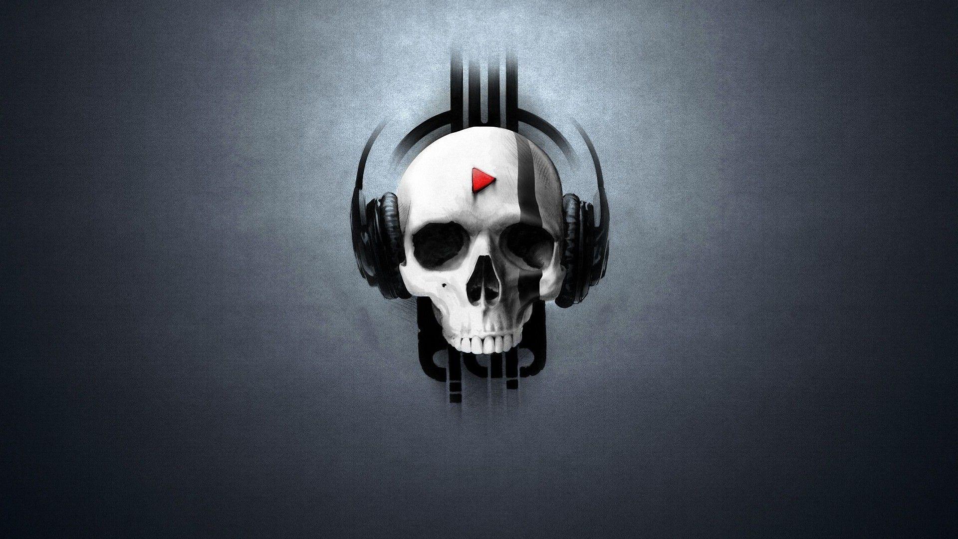 Free 1920x1080 Music Artistic Skull Wallpaper Full HD 1080p Background