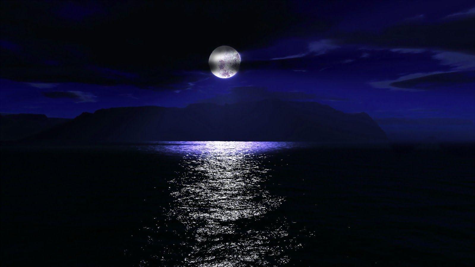 Abstract Night Moon HD #Wallpaper