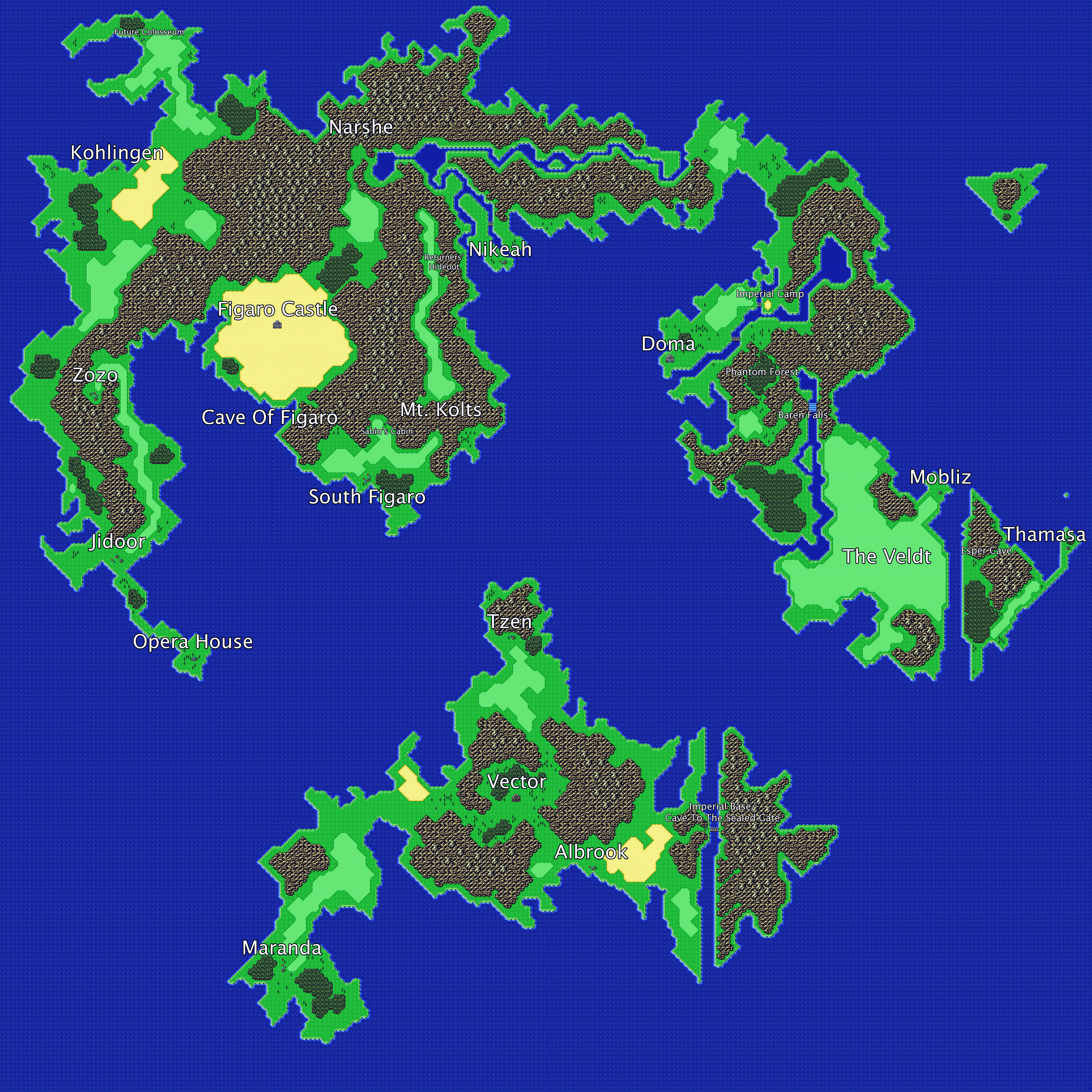 Final Fantasy 1 NES The Other Best Of Ff1 World Map Inside With Ff4.
