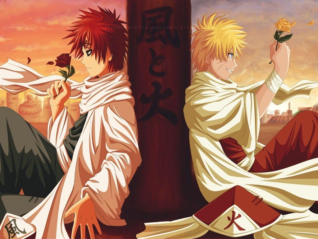 kage Naruto and Gaara Fanfiction Wallpaper