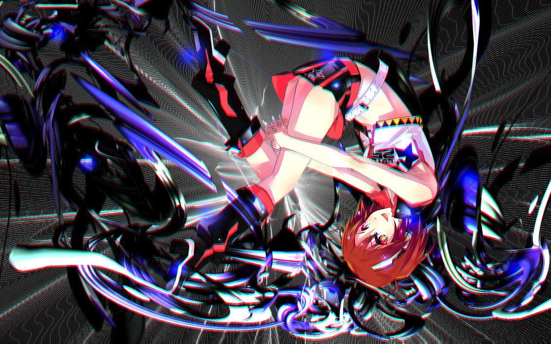 Digital Anime Girl Wallpaper with 3D Effect