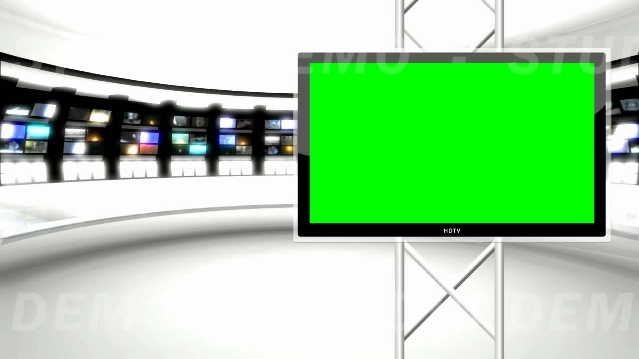 News Studio 9 Green Screen Background
