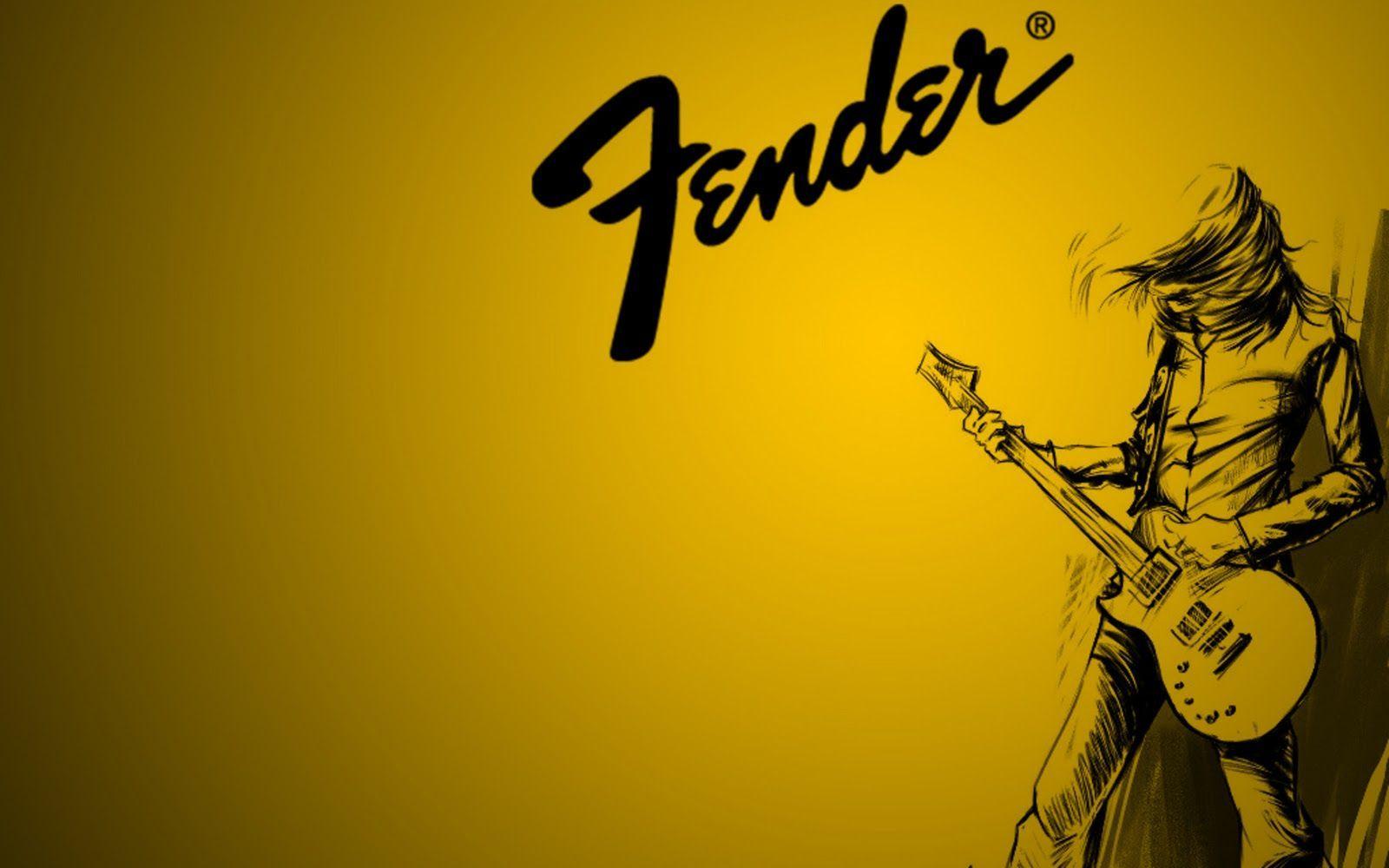 Fender Guitar Yellow Wallpaper For Desktop HD Wallpaper in Music. Music wallpaper, Guitar image, Fender guitars