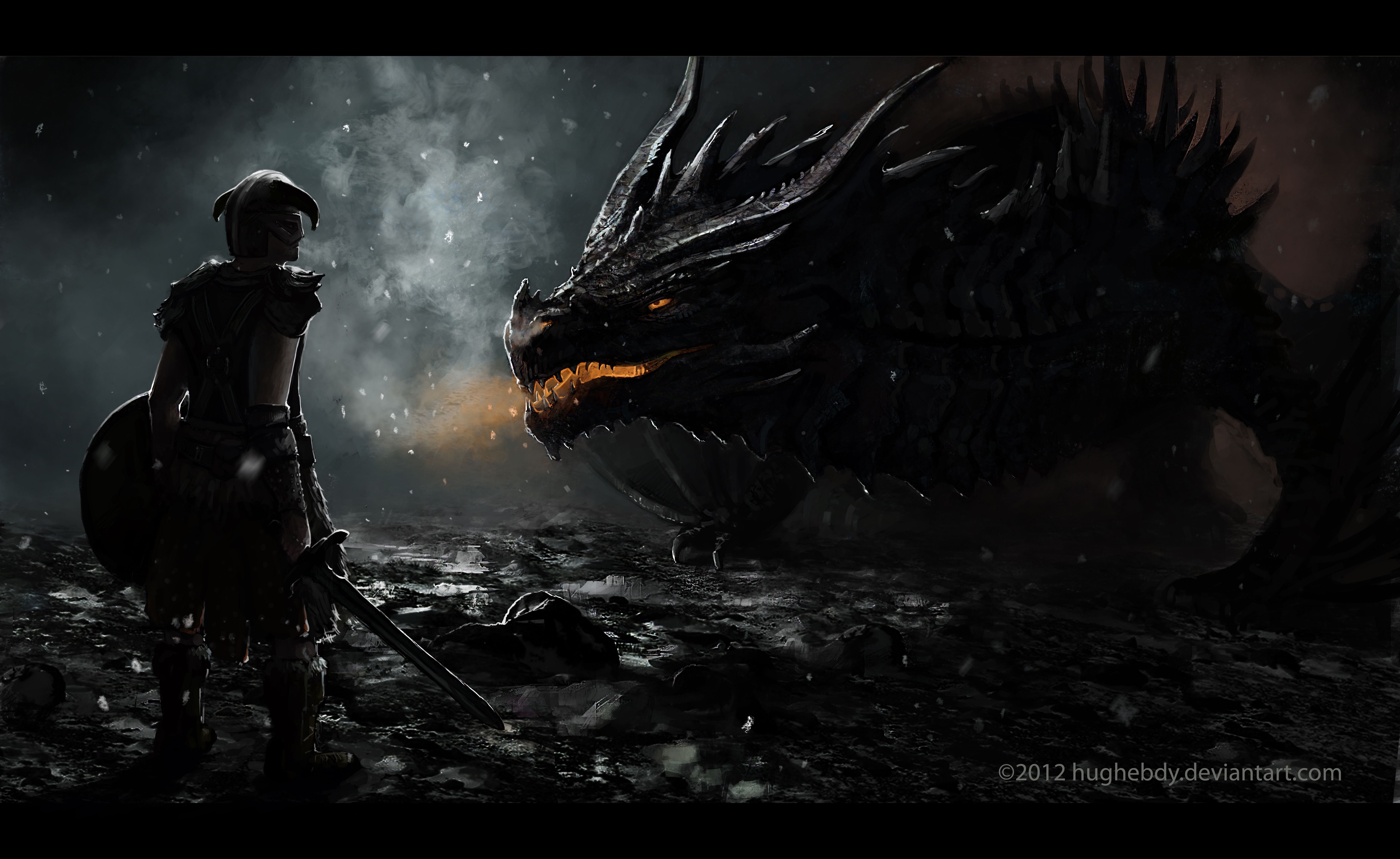 Wallpaper The Elder Scrolls V: Skyrim dragon breath The Elder