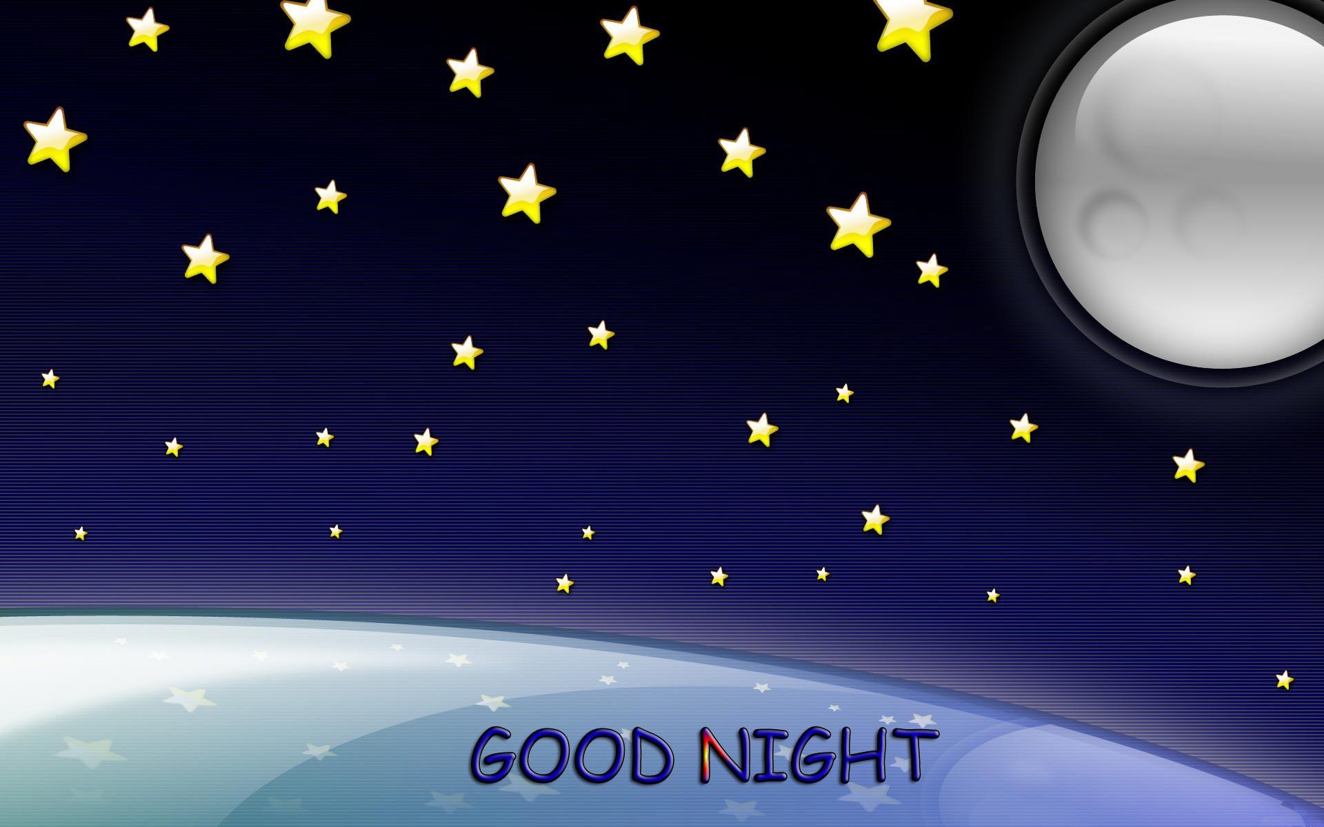 Good Night Moon Star Galaxy HD Wallpaper
