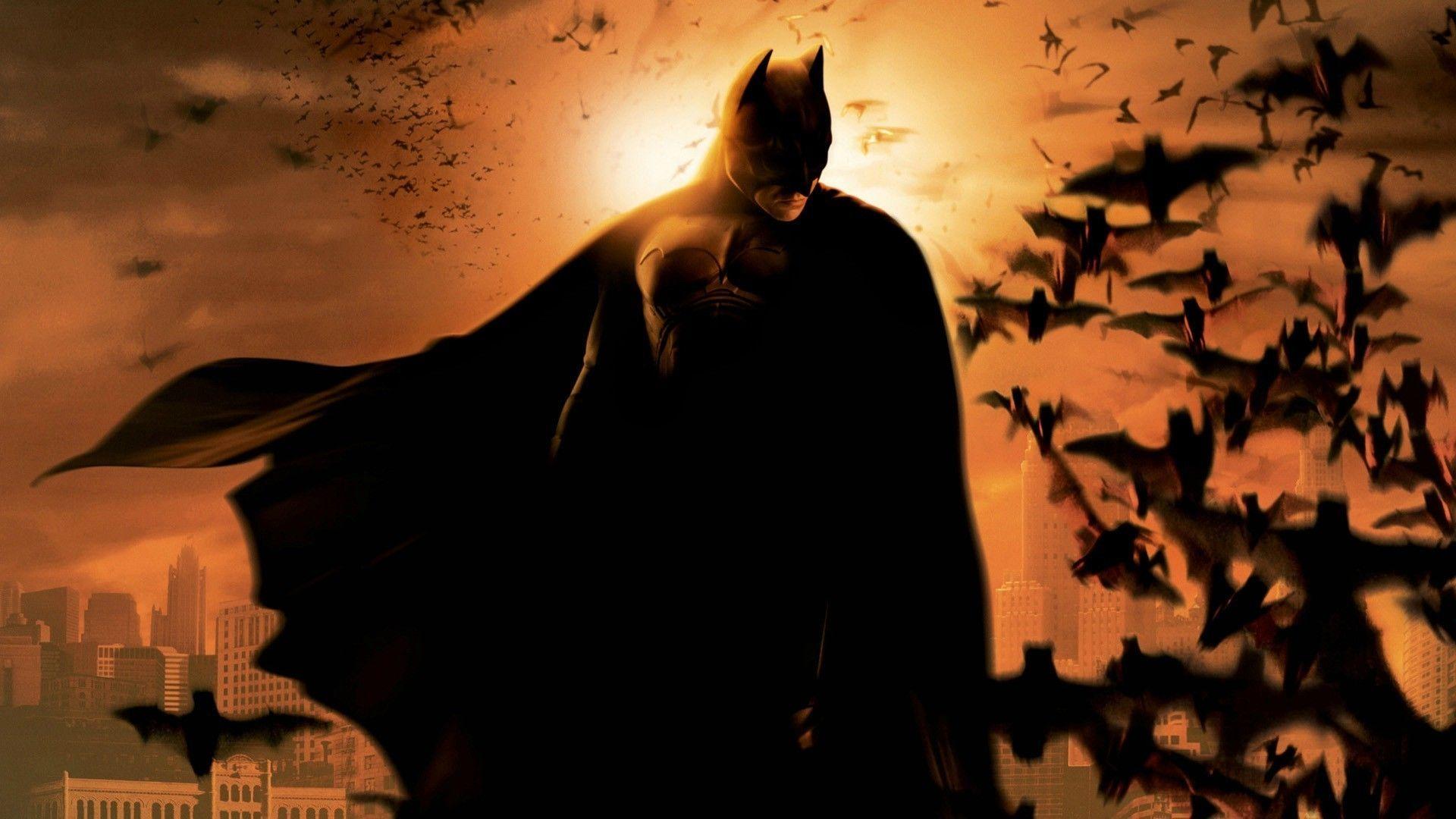 digital art movies batman begins batman bats wallpaper and background