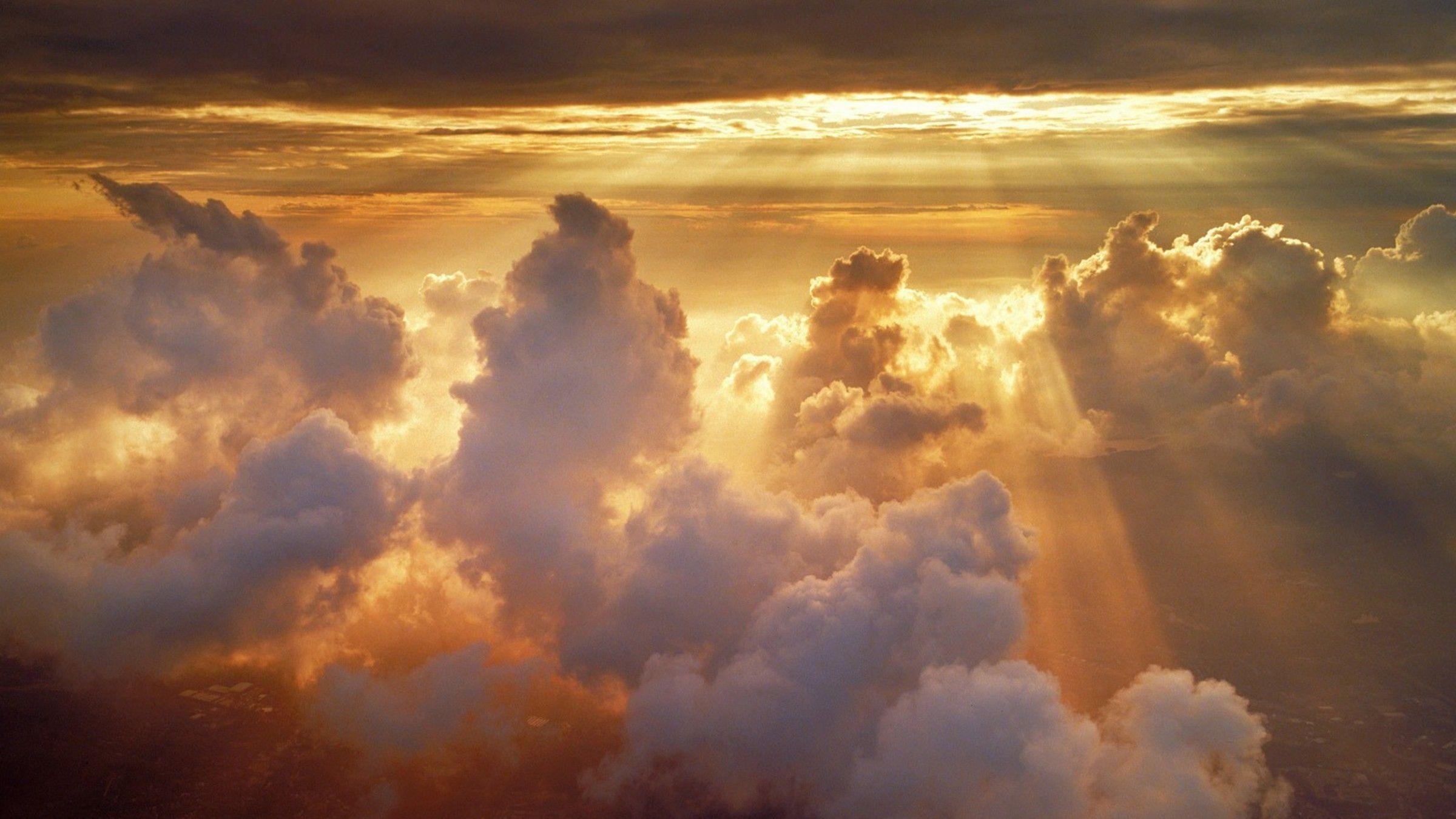 Clouds sun heavenly wallpaper. PC