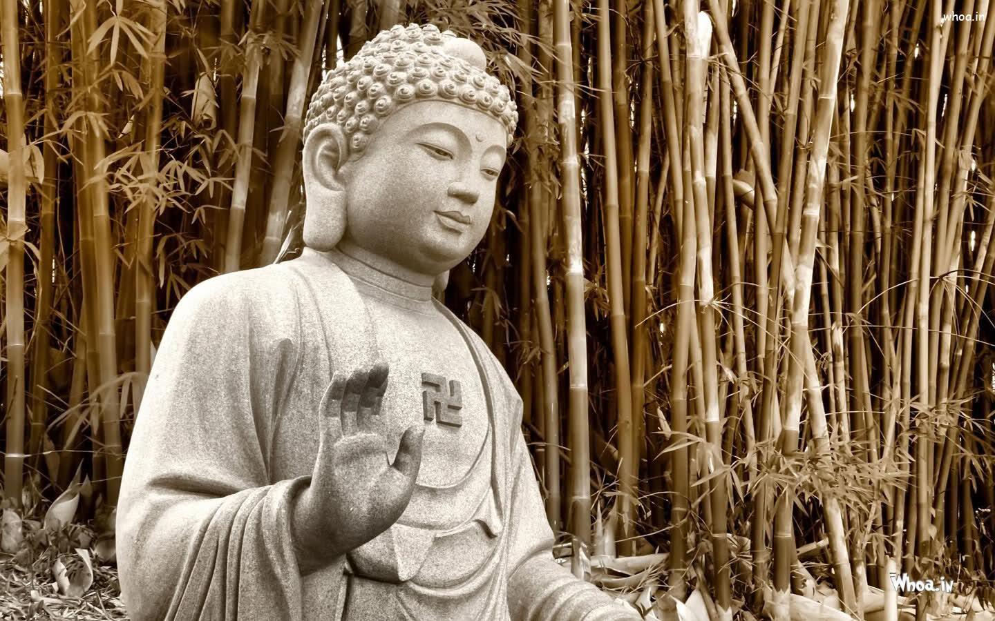 Lord Buddha Statue Black And White With .whoa.in