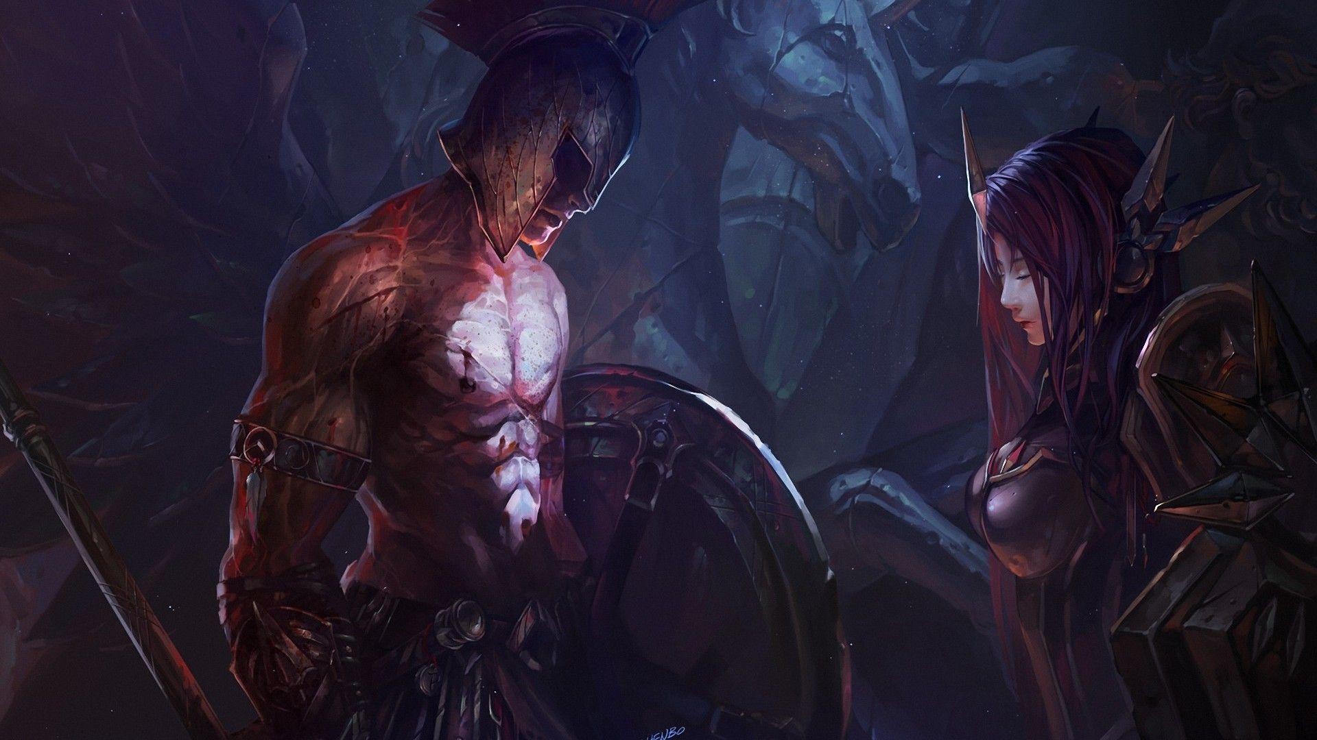 women, League of Legends, fantasy art, armor, artwork, warriors