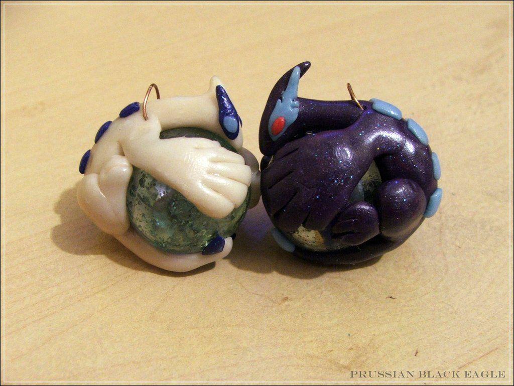 Lugia and Shadow Lugia Marble keychains