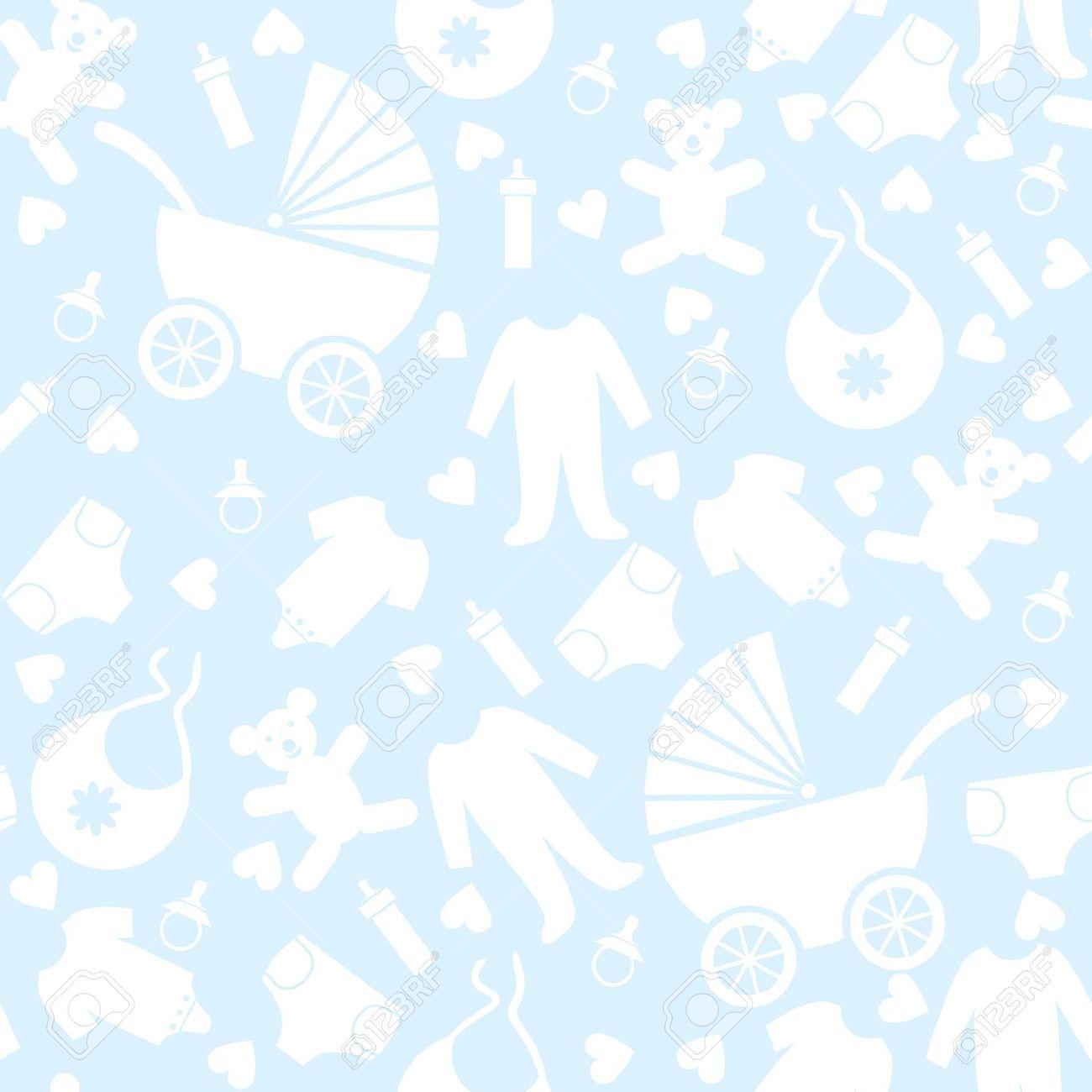 seamless blue baby background. HD Background Pic