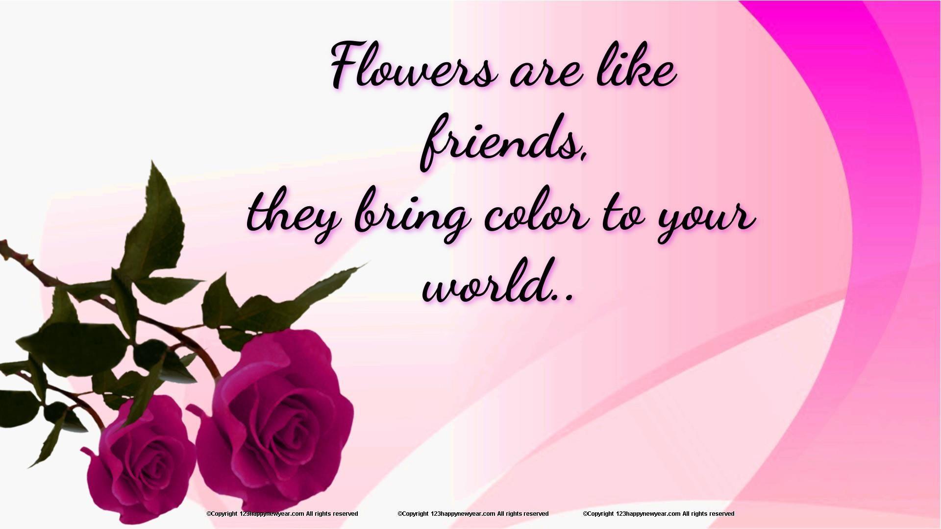 Beautiful Flowers Wallpaper With Quotes