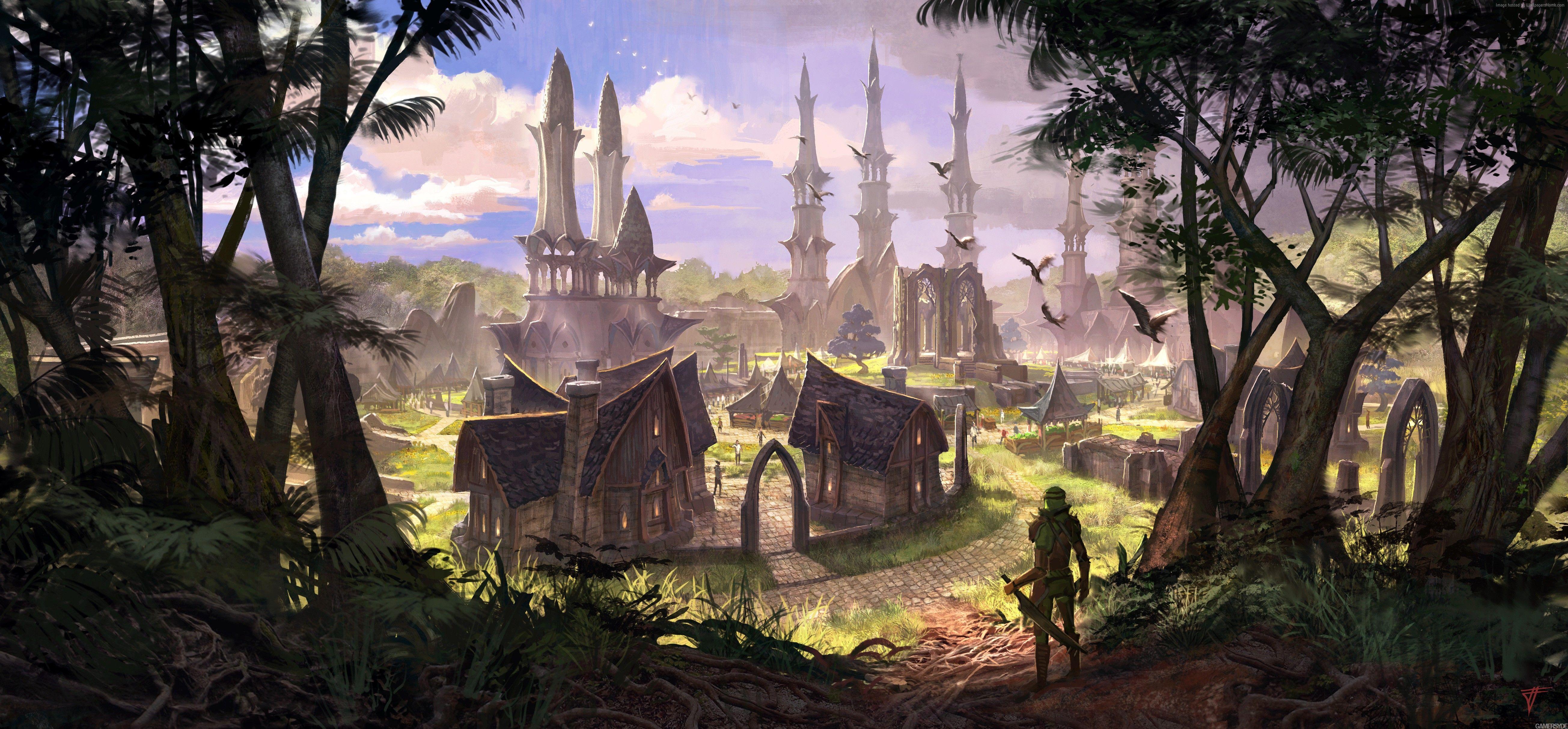 Wallpaper The Elder Scrolls Online, game, mmorpg, forest, tree