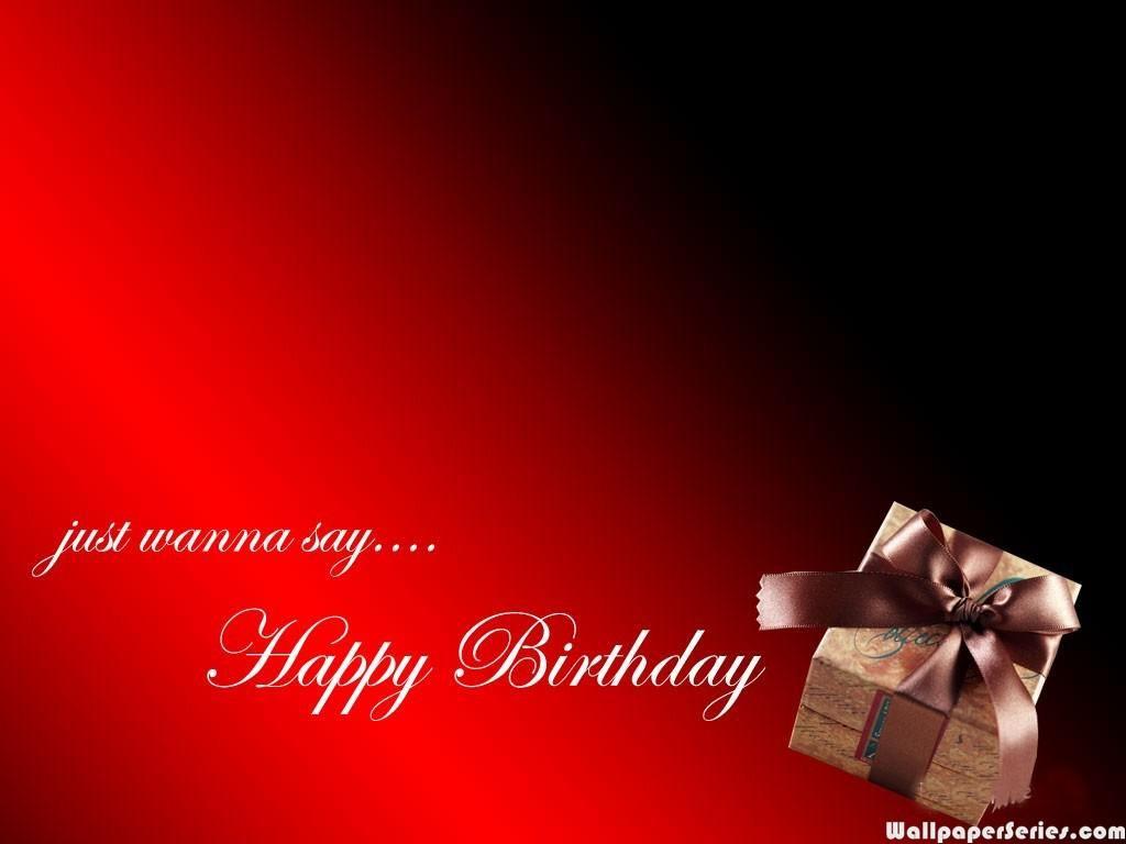 HD Happy Birthday Red Gift Wallpaper