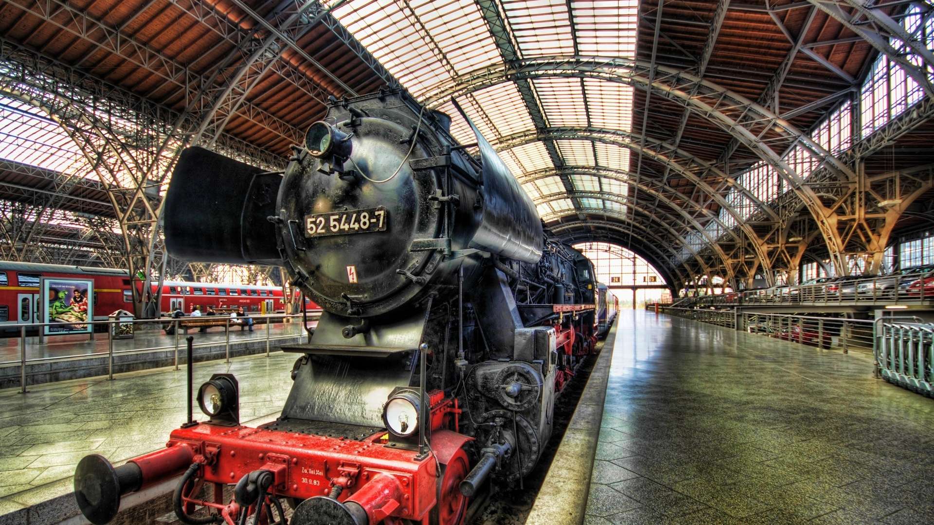 Steamtrain 52 5448 7 In Station HDR HD Wallpaper FullHDWpp