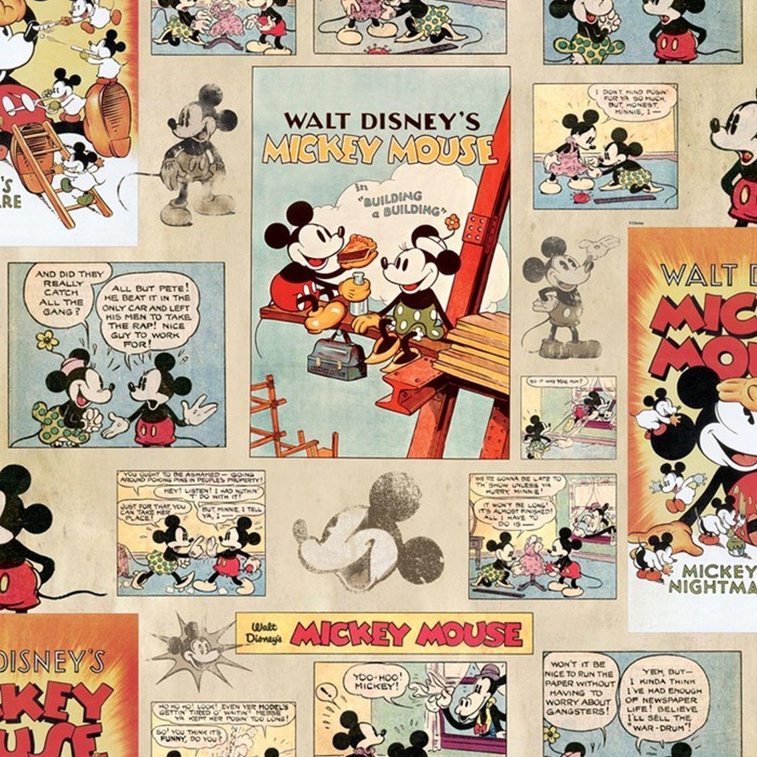 Disney Vintage Mickey Wallpaper: Amazon.co.uk: DIY & Tools