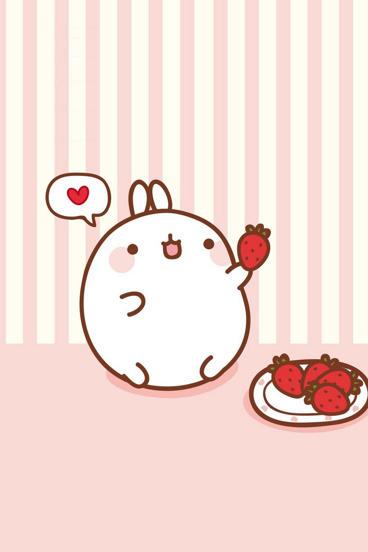 Molang Find more super cute Kawaii wallpaper for your #iPhone +