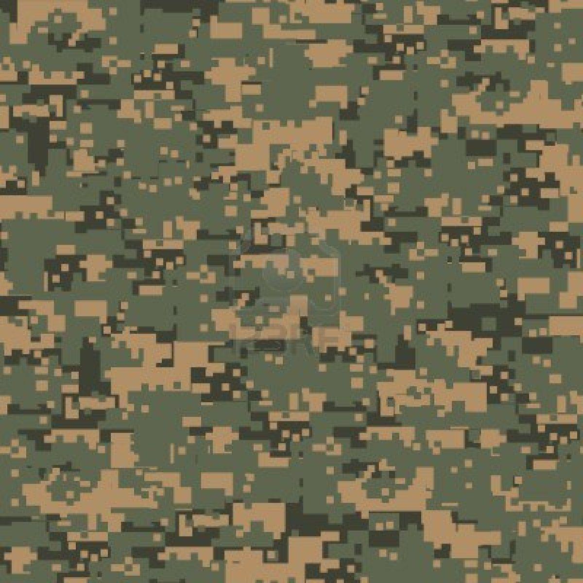Green digital camouflage seamless pattern. army look