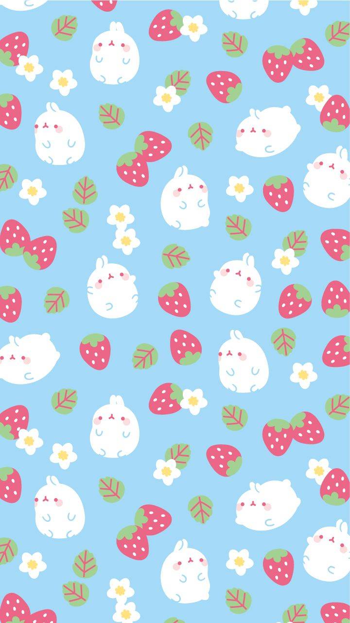 Kawaii Bunny Pattern wallpaper