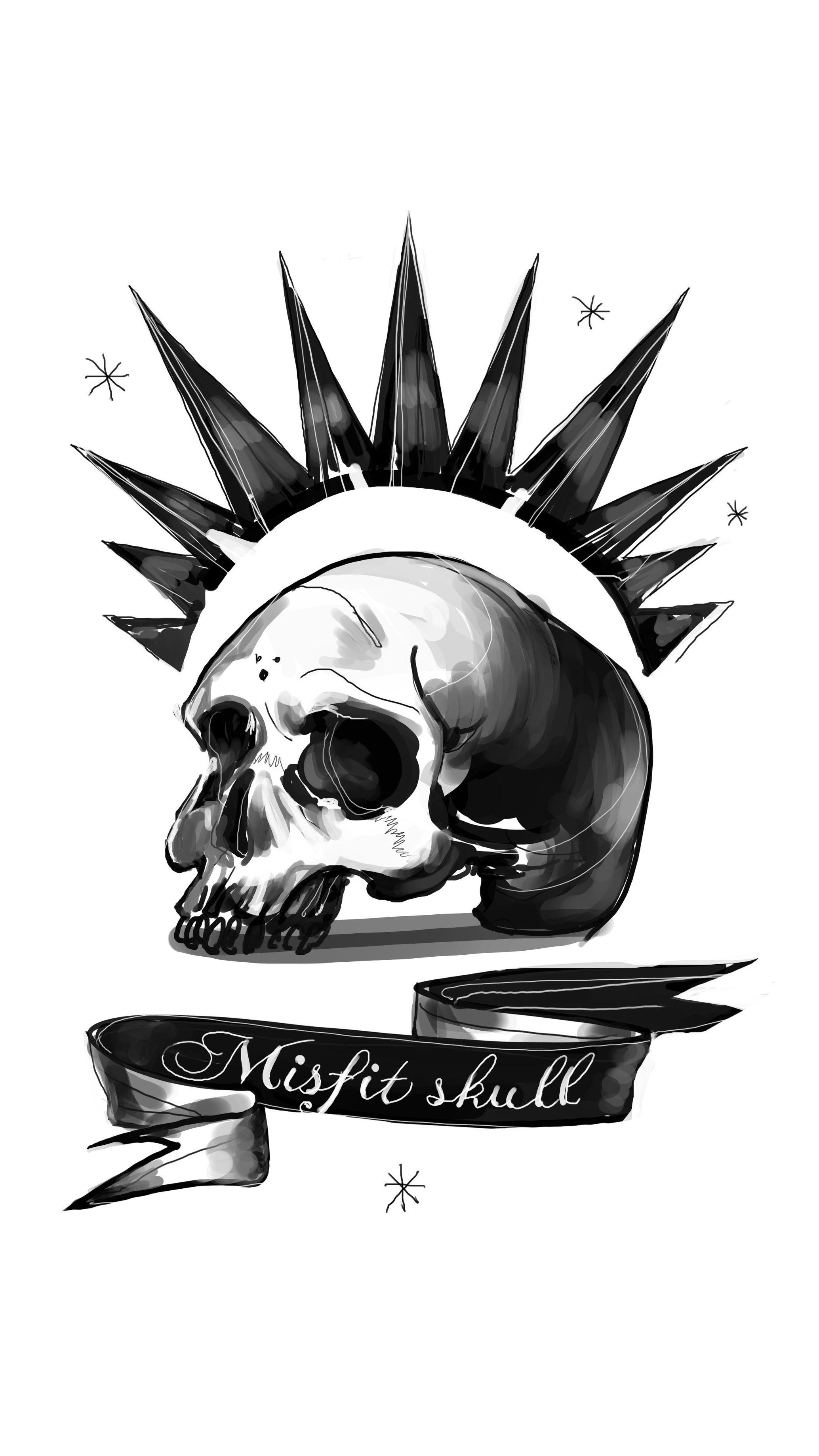No Spoilers Made a Misfit Skull mobile wallpaper. Feel free to