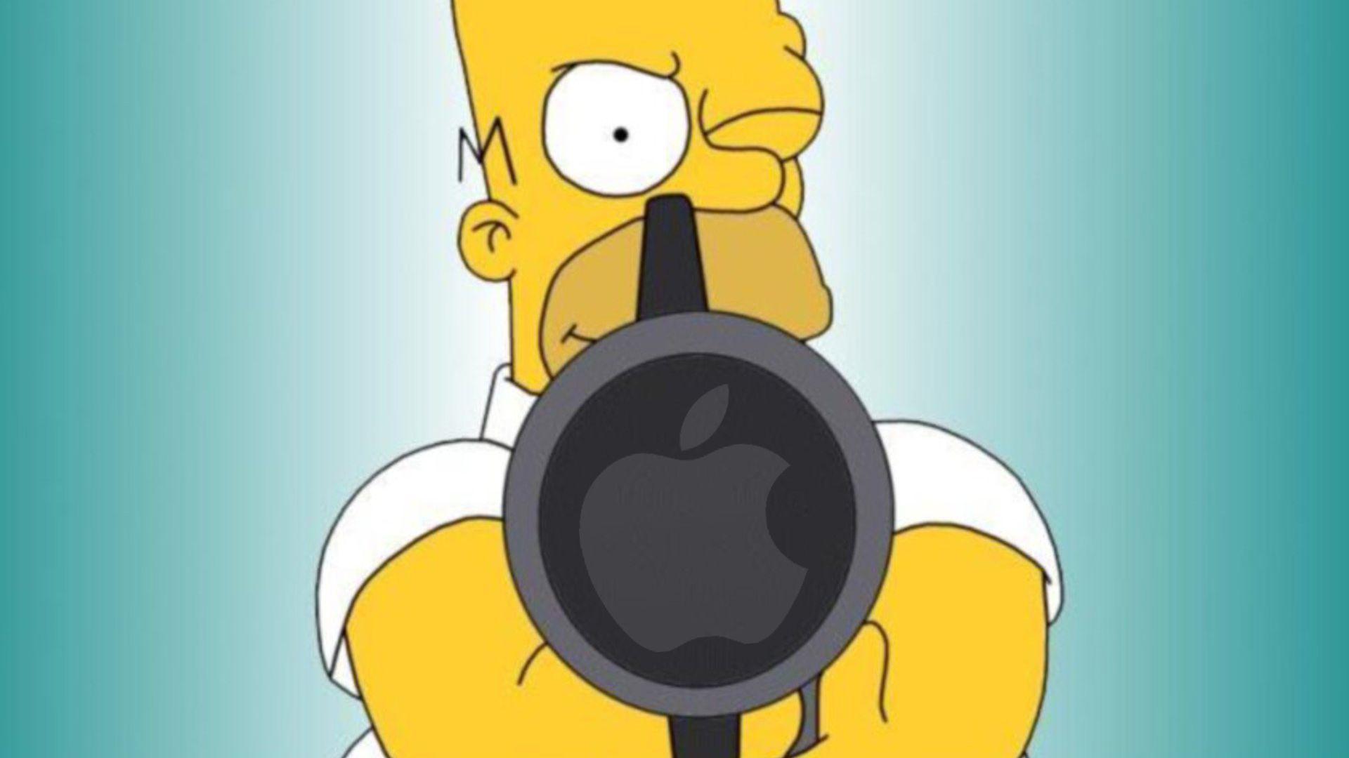 Simpson Apple Gun Wallpaper