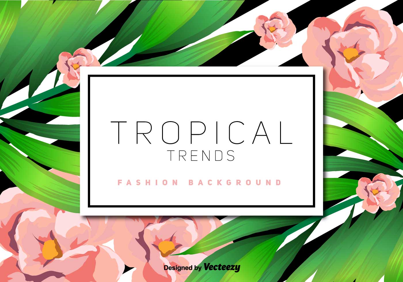 Tropical Vector Background Free Vector Art, Stock