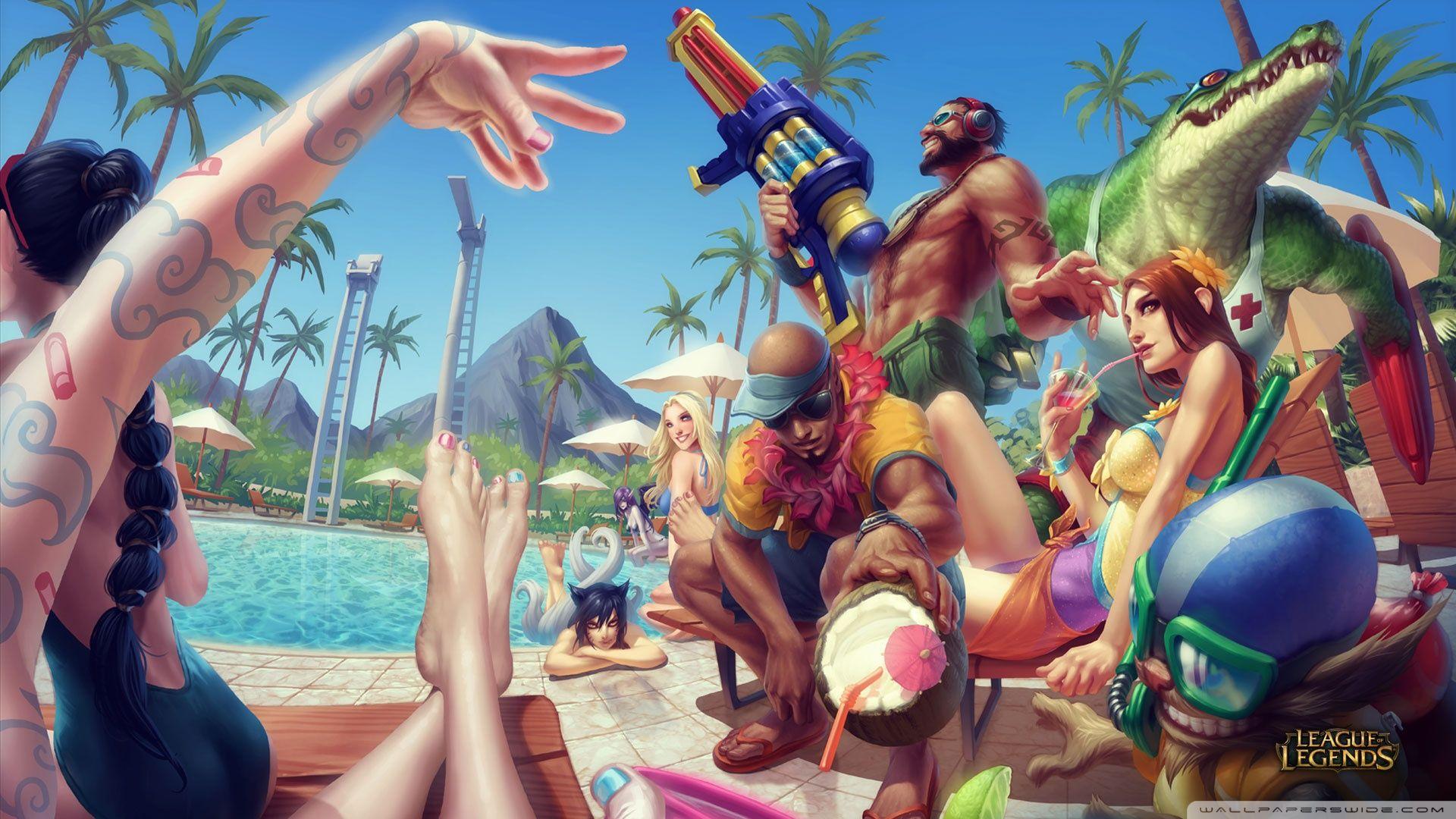 Pool Party of Legends ❤ 4K HD Desktop Wallpaper for 4K