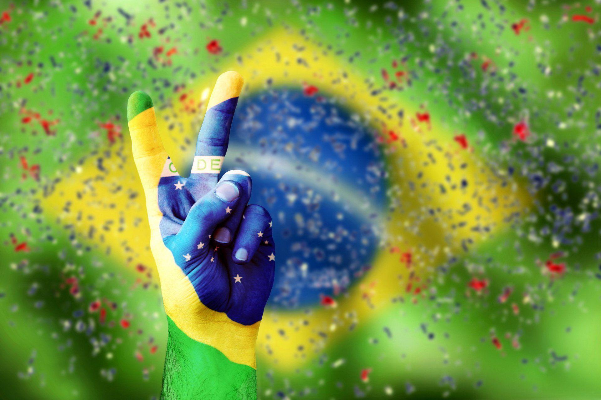 brasil flag vicrtory hand brazilian flag confetti HD wallpaper