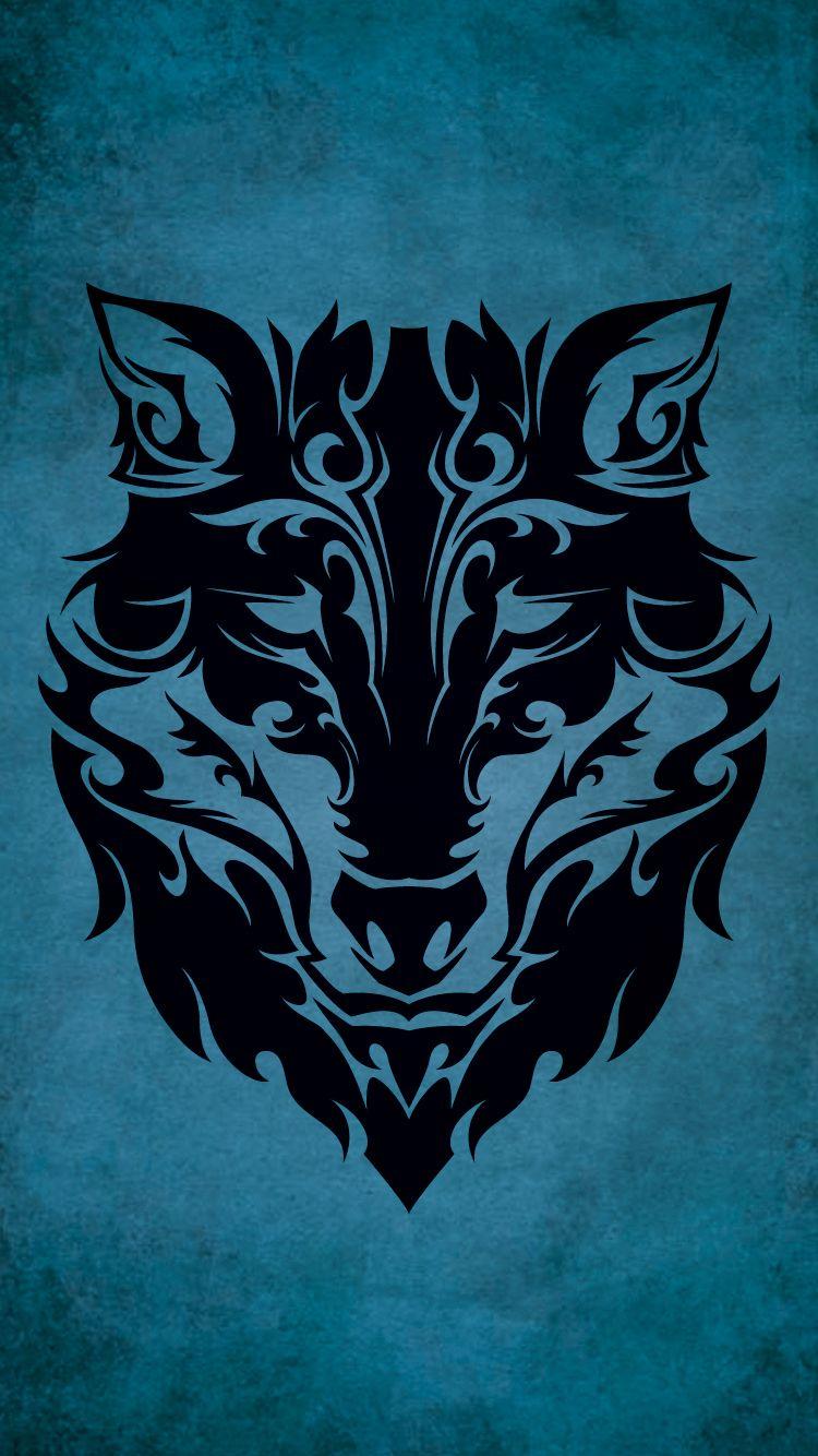 Tribal Wolf iPhone 6 Wallpaper (750x1334)