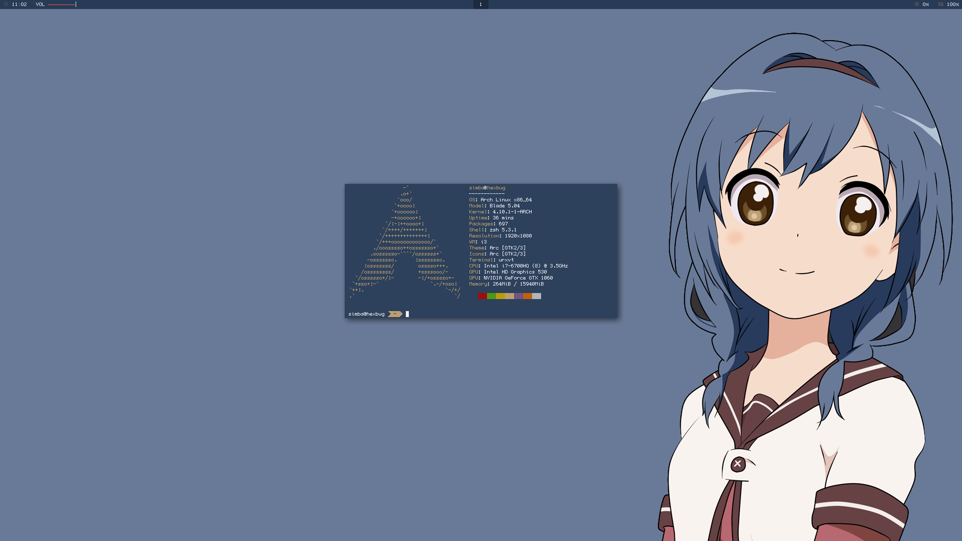 arch linux wallpaper anime