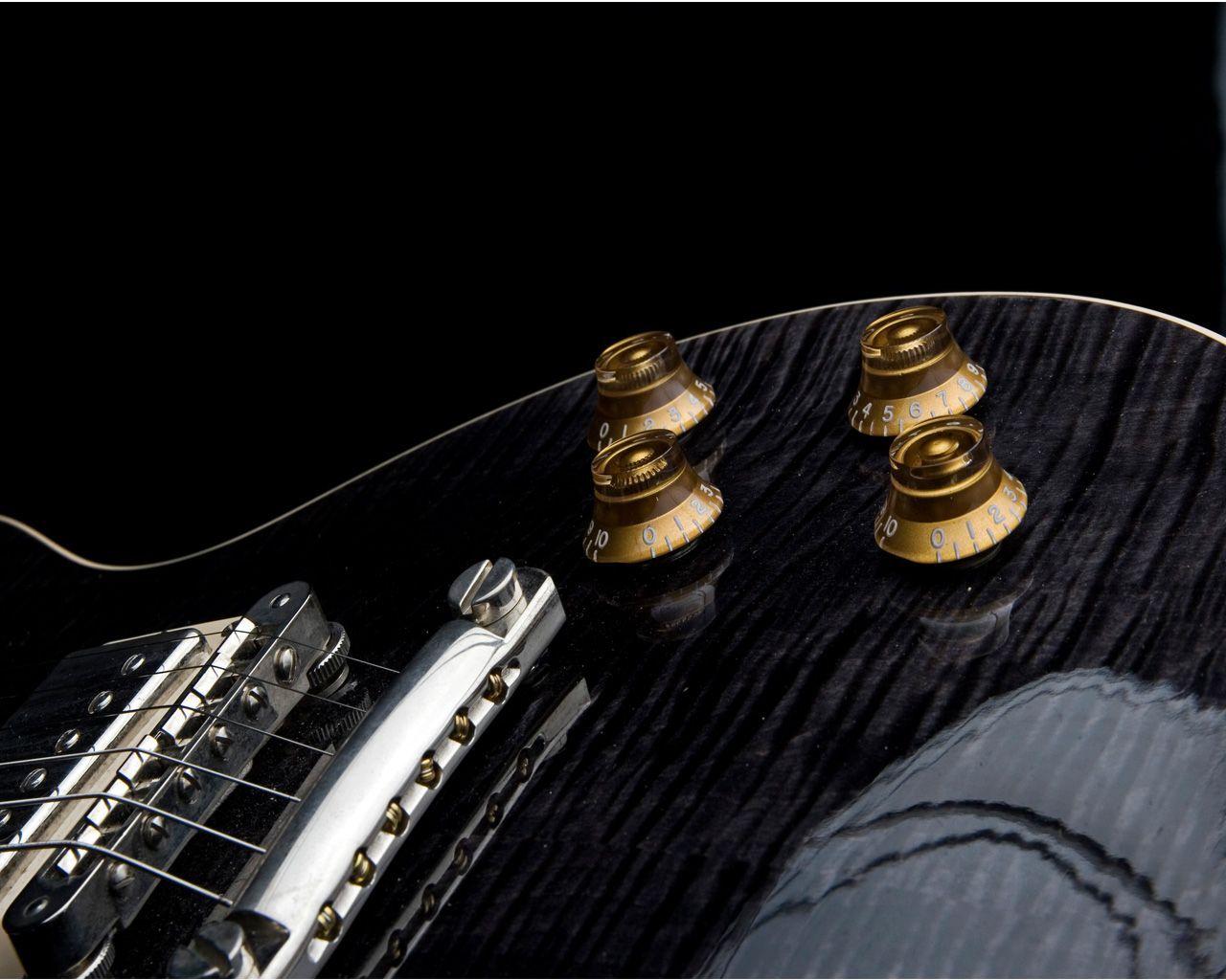 Guitar Wallpaper Electric Guitar with Gold Contols. Music