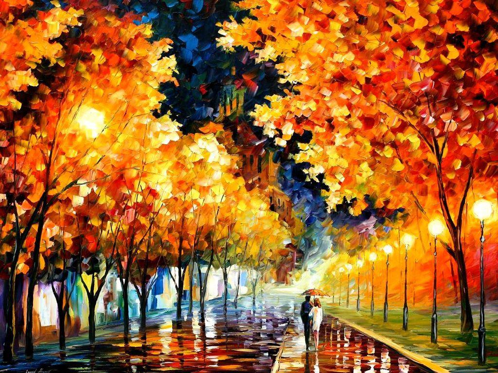 Wallpaper of the Week: Leonid Afremov. Romance, Paintings