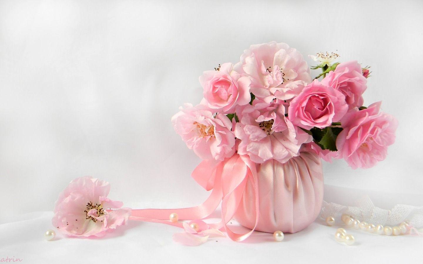 Pink Roses and Peonies Wallpaper and Background Imagex900