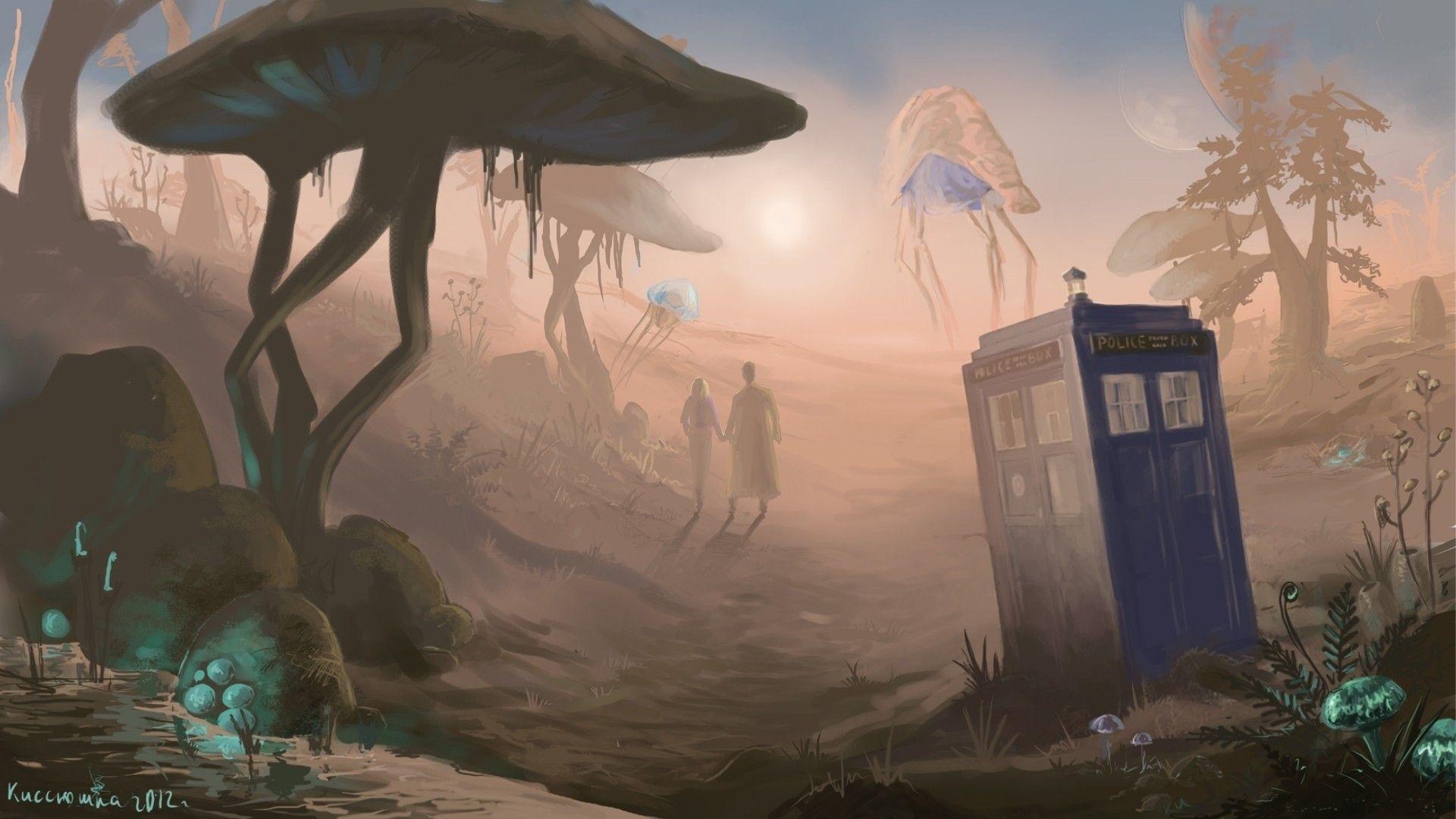 Doctor Who, anime, TARDIS, The Elder Scrolls III Morrowind