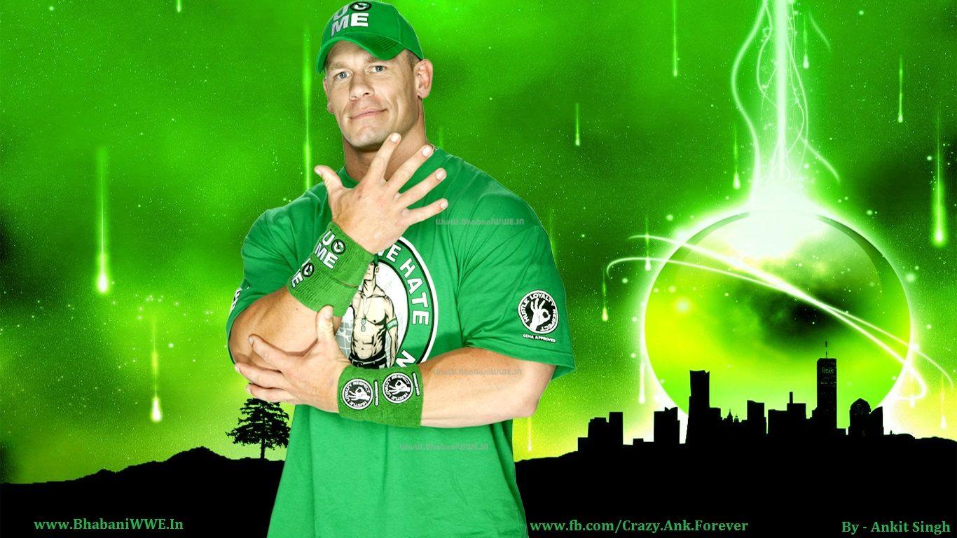 John Cena Green Shirt Wallpaper