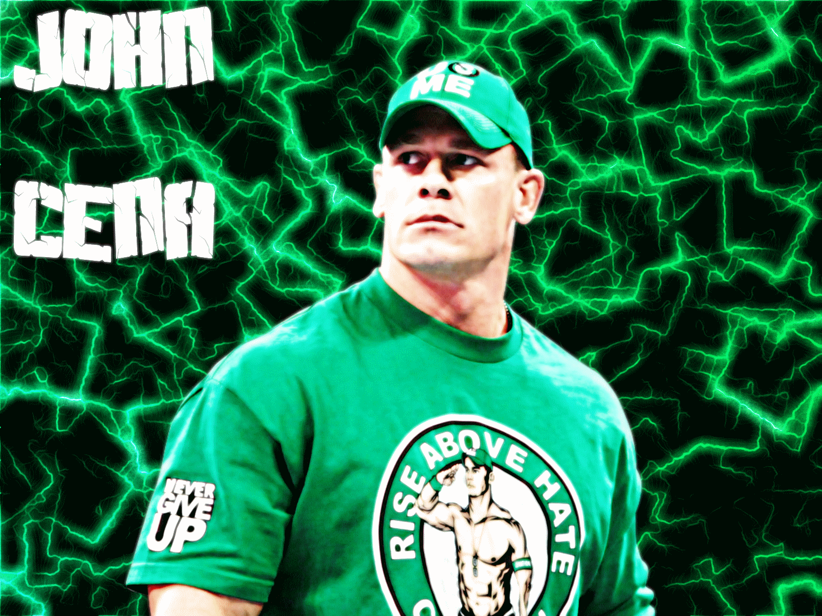 John Cena Latest Wallpaper In Green Shirt