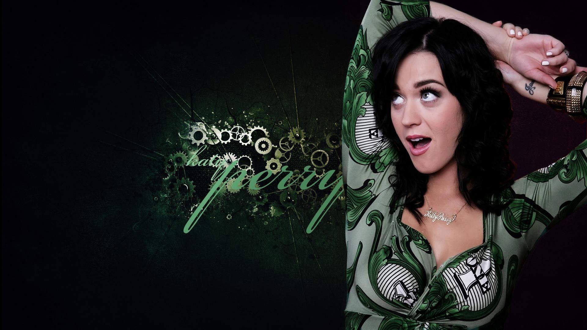 Download Wallpaper 1920x1080 katy perry, dress, emotions, hands