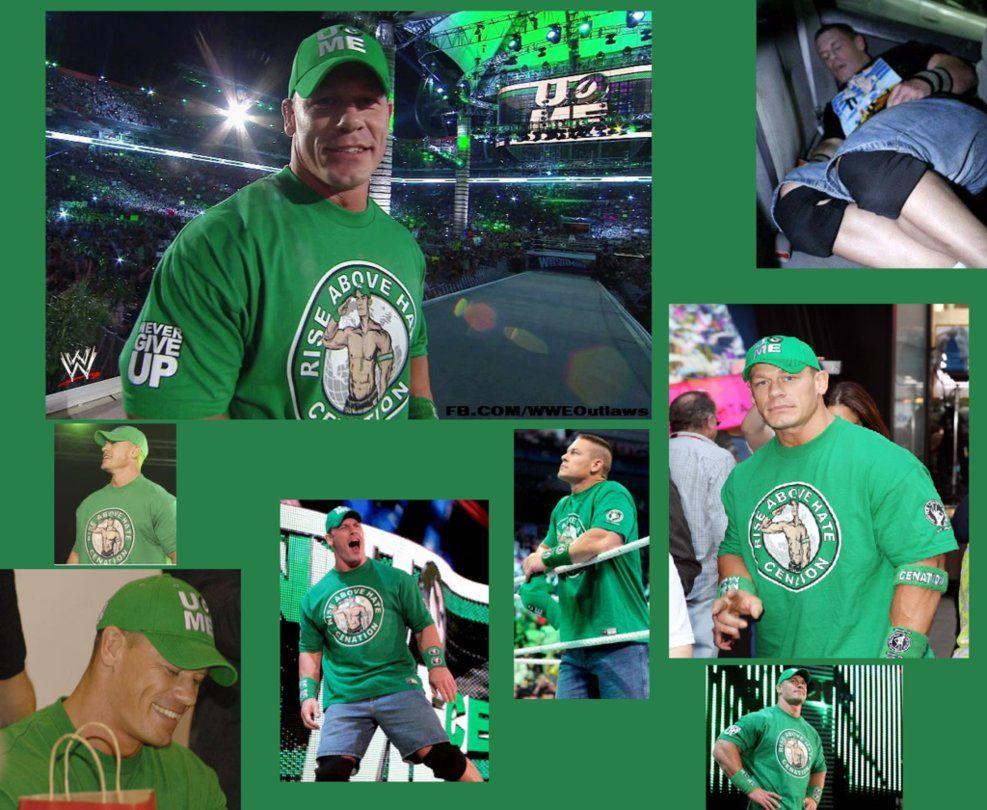 Wwe John Cena In Green T Shirt