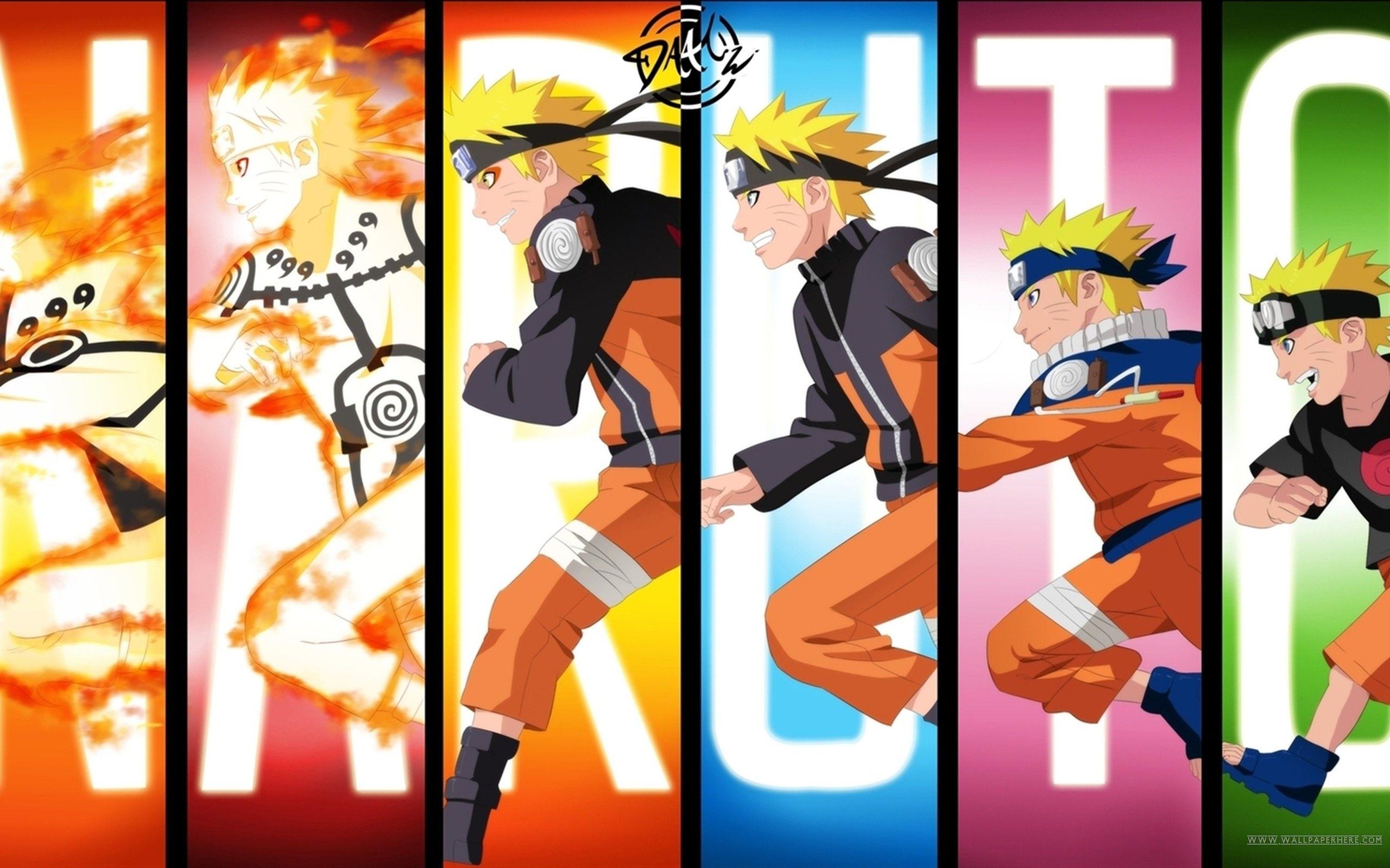 evolution, running, anime boys, Sage Mode, Naruto Uzumaki, panels wallpaper