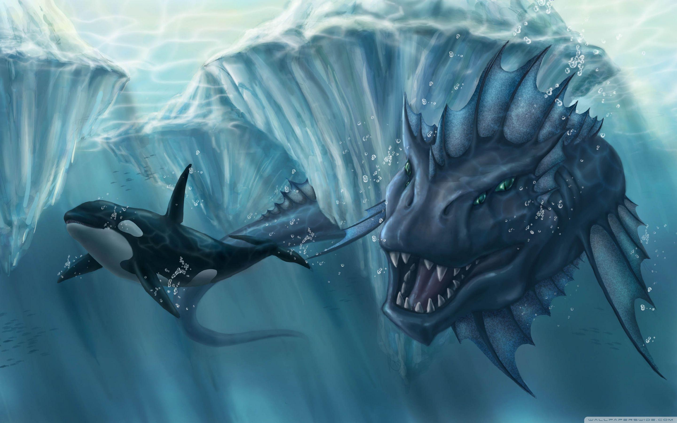 Prehistoric Underwater Monster HD desktop wallpaper, High